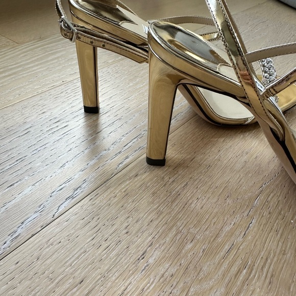 Jimmy Choo Meira 85mm crystal-embellished sandals sz 37 rsmp $1050 - Picture 5 of 6